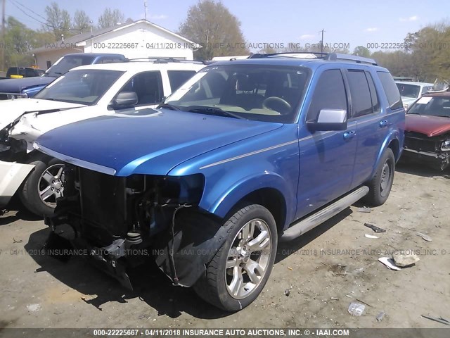 1FMEU6FE2AUA00992 - 2010 FORD EXPLORER LIMITED BLUE photo 2