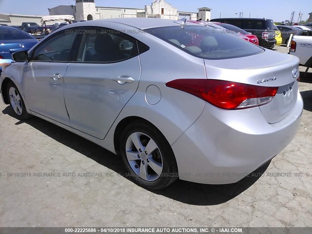 5NPDH4AE5DH361129 - 2013 HYUNDAI ELANTRA GLS/LIMITED SILVER photo 3