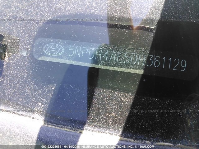 5NPDH4AE5DH361129 - 2013 HYUNDAI ELANTRA GLS/LIMITED SILVER photo 9