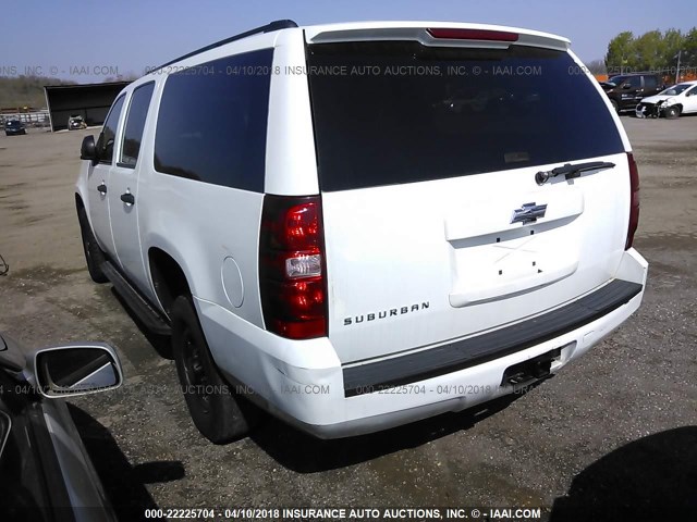 1GNWK5EG0BR124783 - 2011 CHEVROLET SUBURBAN K2500 WHITE photo 3