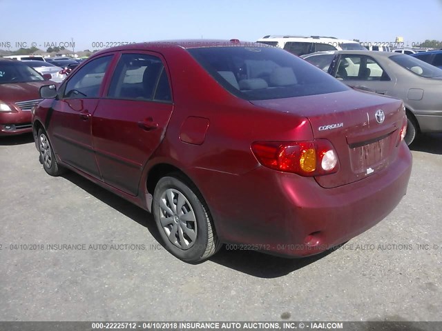 2T1BU4EE2AC274476 - 2010 TOYOTA COROLLA S/LE/XLE RED photo 3