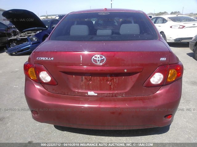 2T1BU4EE2AC274476 - 2010 TOYOTA COROLLA S/LE/XLE RED photo 6