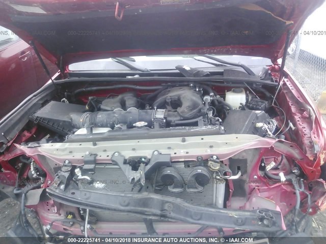 JTEBU5JR0G5366413 - 2016 TOYOTA 4RUNNER SR5 PREM/LTDL/TRAIL/TRD RED photo 10
