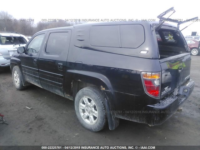 2HJYK16486H549572 - 2006 HONDA RIDGELINE RTS BLACK photo 3