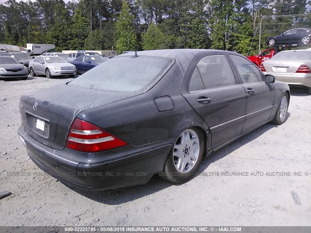 WDBNG70J11A190050 - 2001 MERCEDES-BENZ S 430 BLACK photo 4