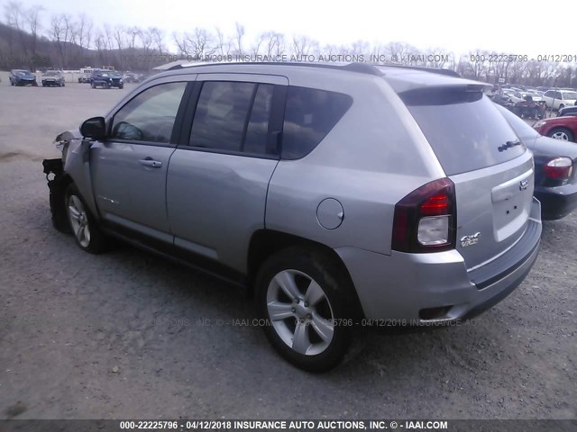 1C4NJDBB9FD248161 - 2015 JEEP COMPASS SPORT SILVER photo 3