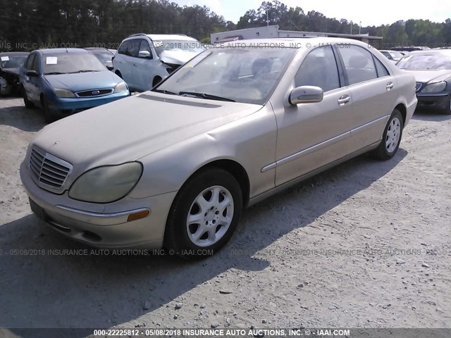 WDBNG75J22A284352 - 2002 MERCEDES-BENZ S 500 GOLD photo 2