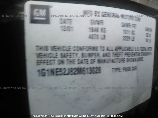 1G1NE52J82M613028 - 2002 CHEVROLET MALIBU LS 绿色 照片 9