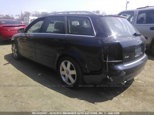 WAUVT68E43A353322 - 2003 AUDI A4 3.0 AVANT QUATTRO BLUE photo 3