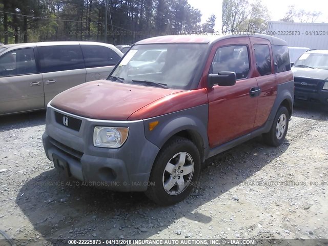 5J6YH28524L016691 - 2004 HONDA ELEMENT EX ORANGE photo 2