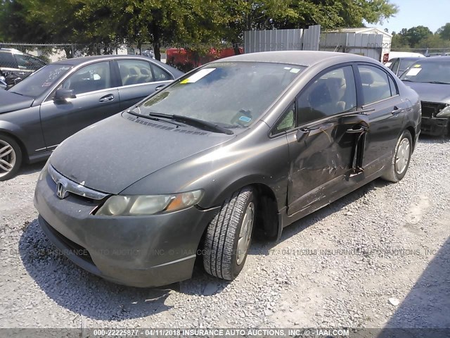 JHMFA36266S004504 - 2006 HONDA CIVIC HYBRID GRAY photo 2