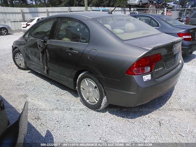 JHMFA36266S004504 - 2006 HONDA CIVIC HYBRID GRAY photo 3