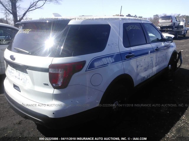 1FM5K8AR9GGB36250 - 2016 FORD EXPLORER POLICE INTERCEPTOR WHITE photo 4