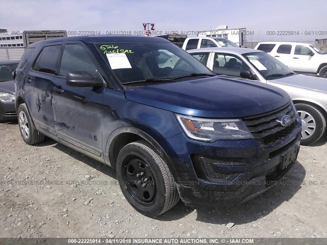 1FM5K8AR9HGE40051 - 2017 FORD EXPLORER POLICE INTERCEPTOR BLUE photo 1
