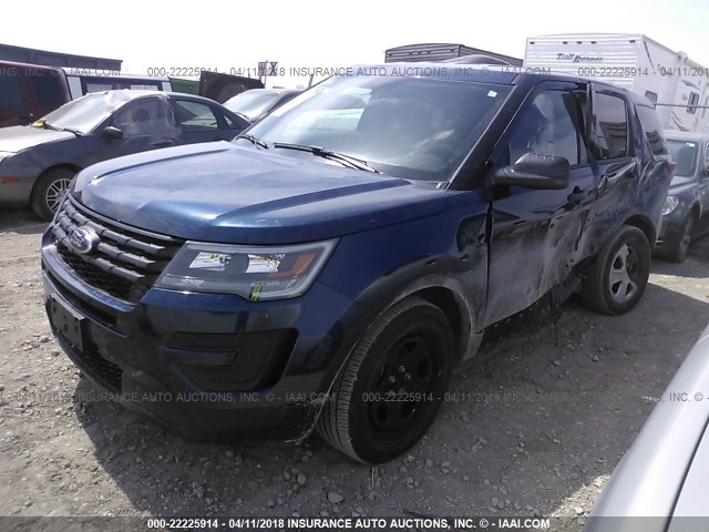 1FM5K8AR9HGE40051 - 2017 FORD EXPLORER POLICE INTERCEPTOR BLUE photo 2