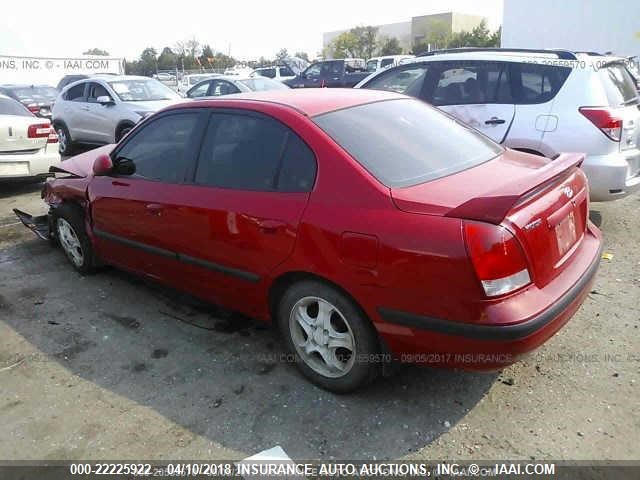 KMHDN45D03U670792 - 2003 HYUNDAI ELANTRA GLS/GT RED photo 3