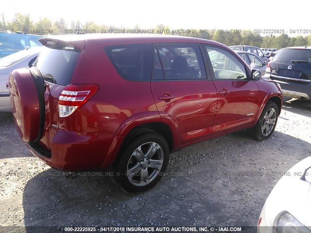 JTMRF4DV8A5031083 - 2010 TOYOTA RAV4 SPORT RED photo 4