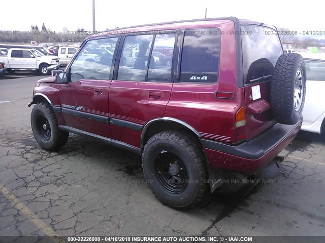 JS3TD02V1N4109403 - 1992 SUZUKI SIDEKICK JX/JLX RED photo 3