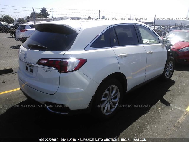 5J8TB3H55GL019484 - 2016 ACURA RDX TECHNOLOGY WHITE photo 4