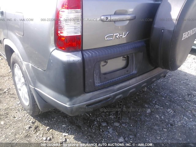 JHLRD68896C014045 - 2006 HONDA CR-V EX GRAY photo 6