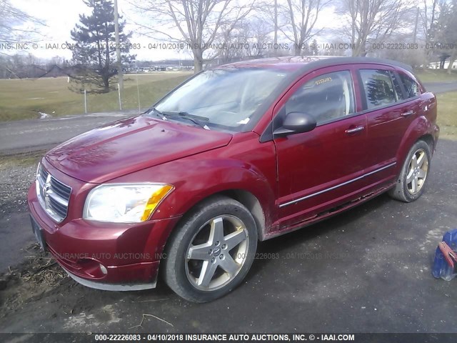 1B3HE78K27D432659 - 2007 DODGE CALIBER R/T RED photo 2