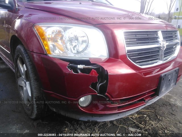 1B3HE78K27D432659 - 2007 DODGE CALIBER R/T RED photo 6