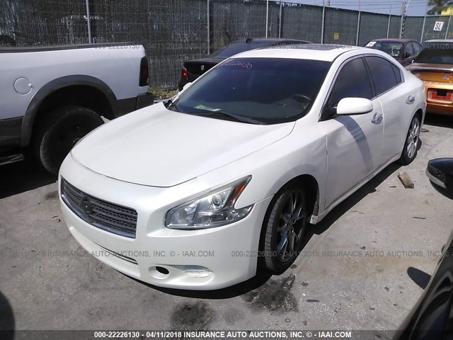 1N4AA5AP3CC816557 - 2012 NISSAN MAXIMA S/SV WHITE photo 2