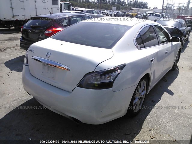 1N4AA5AP3CC816557 - 2012 NISSAN MAXIMA S/SV WHITE photo 4