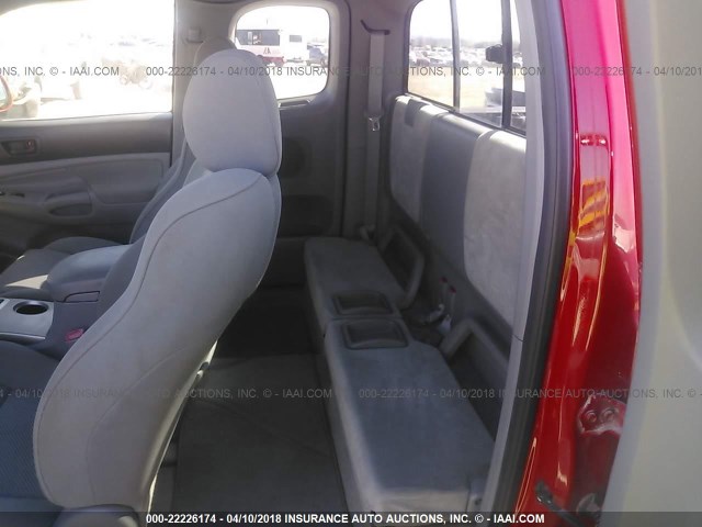 5TEUU42N46Z151213 - 2006 TOYOTA TACOMA ACCESS CAB RED photo 8