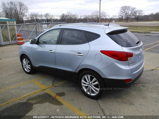 KM8JU3ACXDU650578 - 2013 HYUNDAI TUCSON GLS/LIMITED 蓝色 照片 3