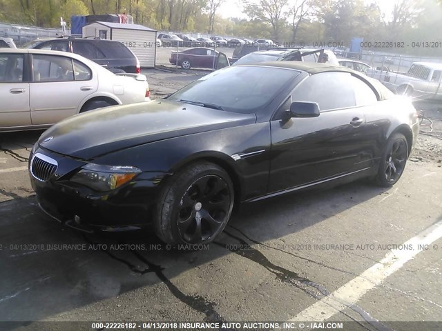 WBAEK13466CN76314 - 2006 BMW 650 I BLACK photo 2