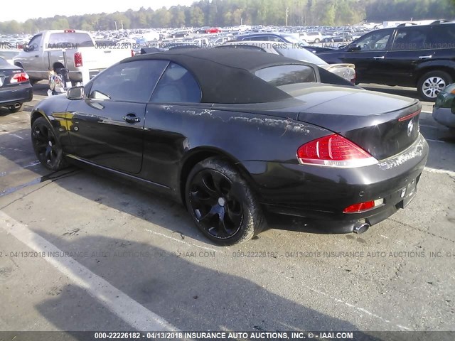 WBAEK13466CN76314 - 2006 BMW 650 I BLACK photo 3