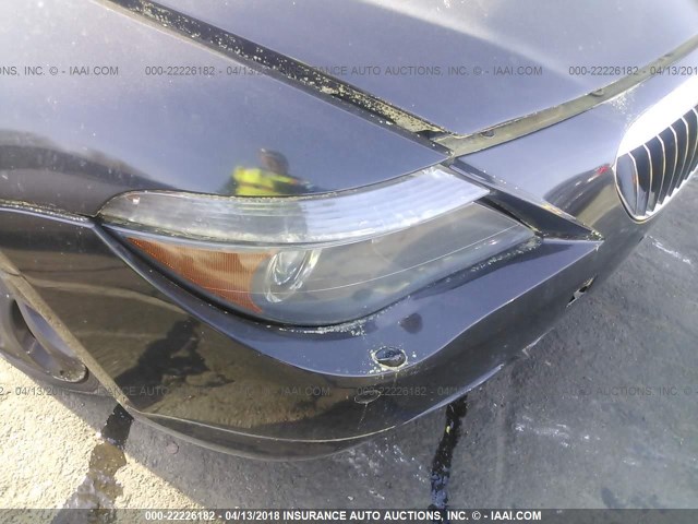 WBAEK13466CN76314 - 2006 BMW 650 I BLACK photo 6