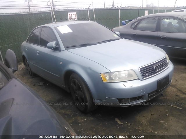 WAULC68E34A148373 - 2004 AUDI A4 1.8T QUATTRO Light Blue photo 1