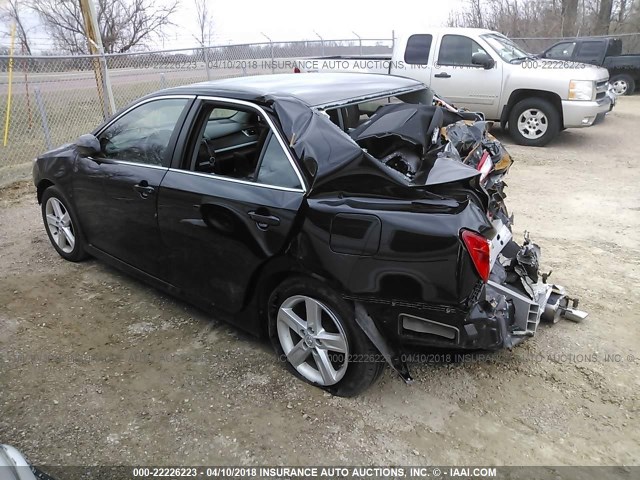 4T1BF1FK2DU675588 - 2013 TOYOTA CAMRY L/SE/LE/XLE BLACK photo 3