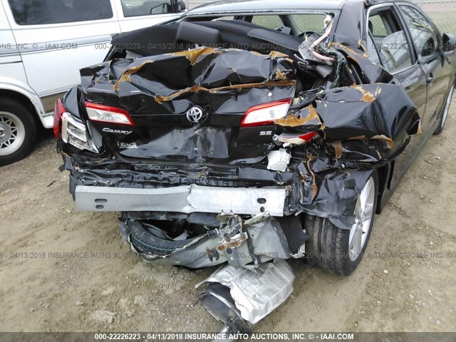 4T1BF1FK2DU675588 - 2013 TOYOTA CAMRY L/SE/LE/XLE BLACK photo 6
