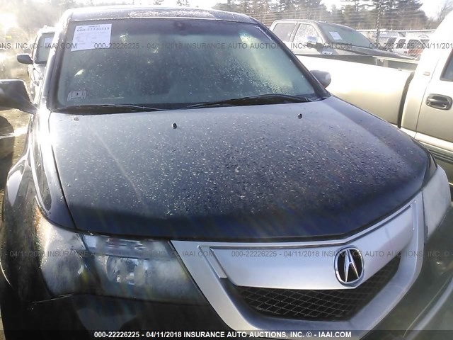 2HNYD2H65BH510851 - 2011 ACURA MDX TECHNOLOGY BLUE photo 6