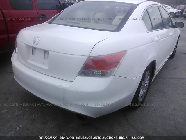 1HGCP26468A021876 - 2008 HONDA ACCORD LXP WHITE photo 4