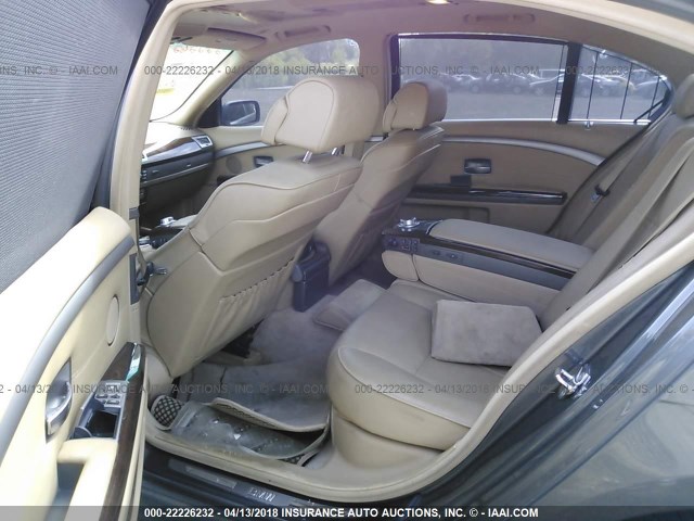 WBAHN83506DT32979 - 2006 BMW 750 LI GRAY photo 8