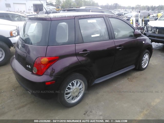 JTKKT624X50088736 - 2005 TOYOTA SCION XA PURPLE photo 4