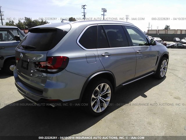 5UXKR6C5XG0J79746 - 2016 BMW X5 XDRIVE50I GRAY photo 4