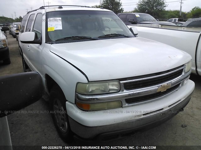 1GNFK16Z55R188122 - 2005 CHEVROLET SUBURBAN K1500 WHITE photo 1