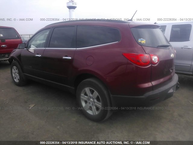 1GNKRJED6BJ210106 - 2011 CHEVROLET TRAVERSE LT RED photo 3