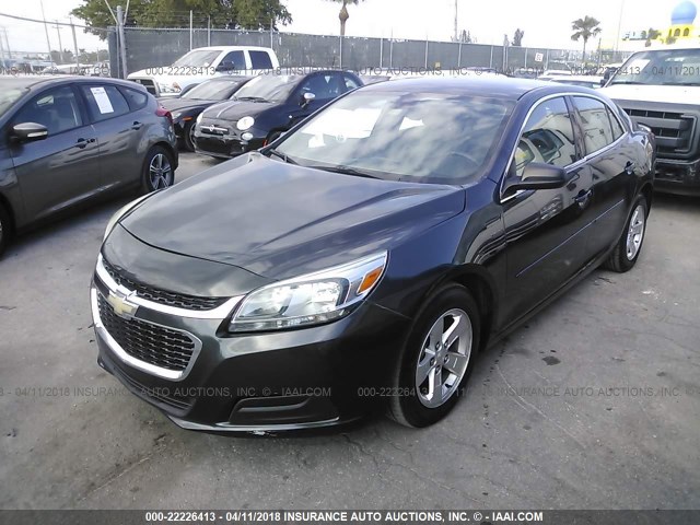 1G11B5SL3FF105794 - 2015 CHEVROLET MALIBU LS ნაცრისფერი ფოტო 2