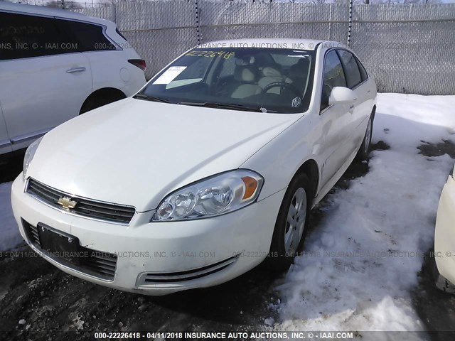 2G1WB57K291185512 - 2009 CHEVROLET IMPALA LS WHITE photo 2