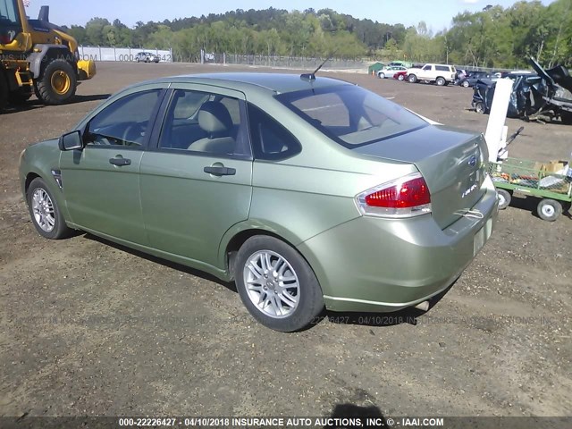 1FAHP35N78W285511 - 2008 FORD FOCUS SE/SEL/SES GREEN photo 3