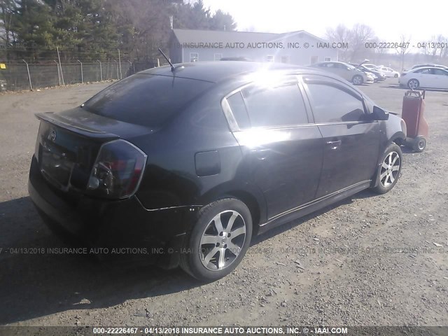 3N1AB6AP5CL784862 - 2012 NISSAN SENTRA 2.0/2.0S/SR/2.0SL BLACK photo 4