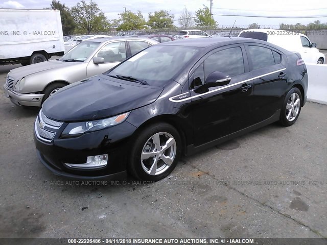 1G1RD6E45BU103865 - 2011 CHEVROLET VOLT BLACK photo 2