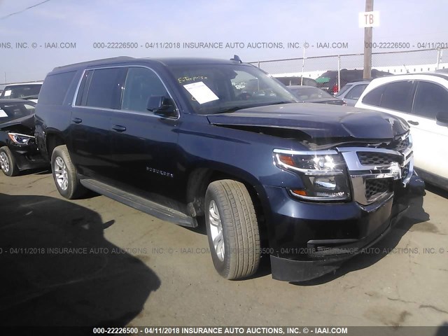 1GNSKHKC5JR100625 - 2018 CHEVROLET SUBURBAN K1500 LT Dark Blue photo 1