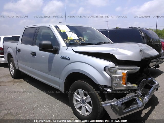 1FTEW1C57JKC87683 - 2018 FORD F150 SUPERCREW SILVER photo 1